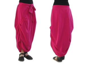 Spódnica boho luźna wygodna magenta różowa   